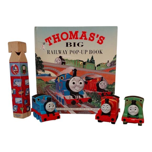 Thomas & Friends Trains Pop Up Book Whistle Bundle - Picture 1 of 13